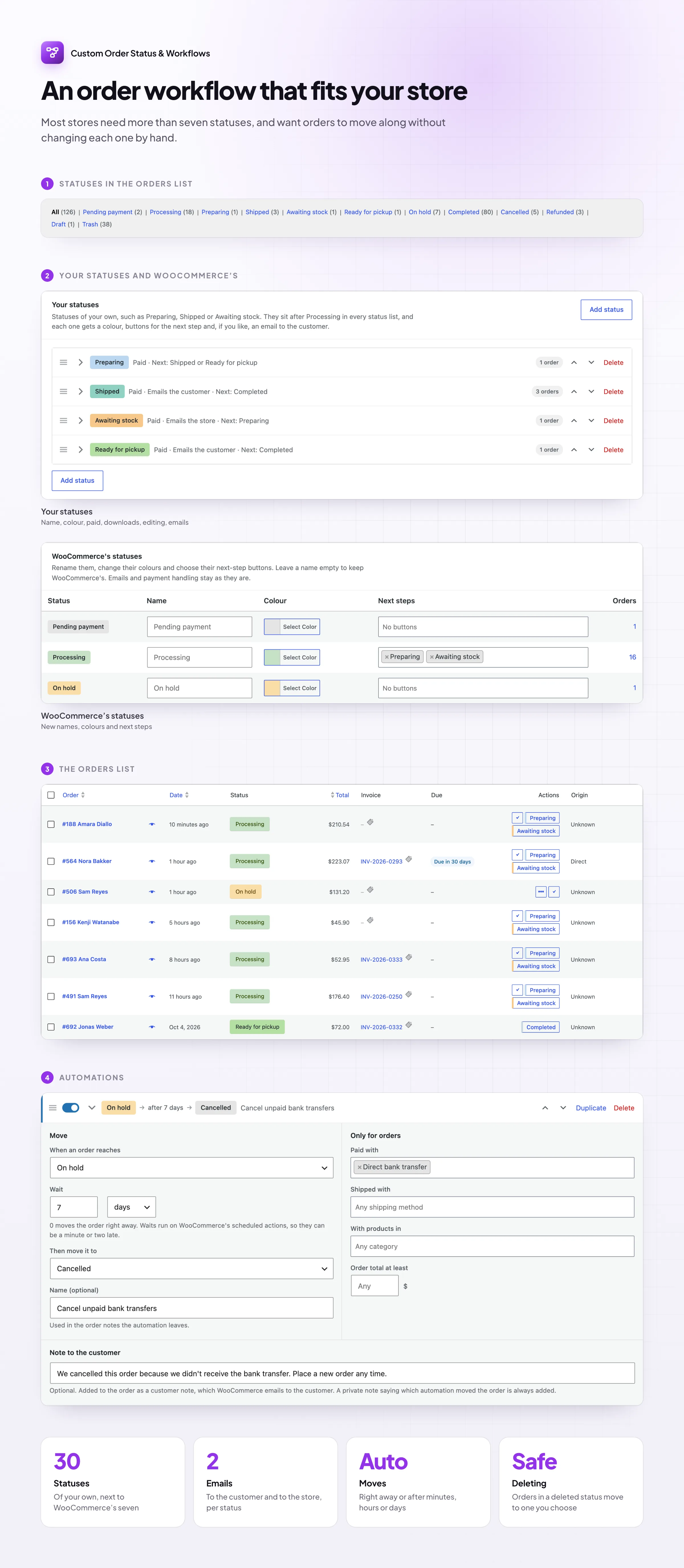 How Custom Order Status & Workflows works