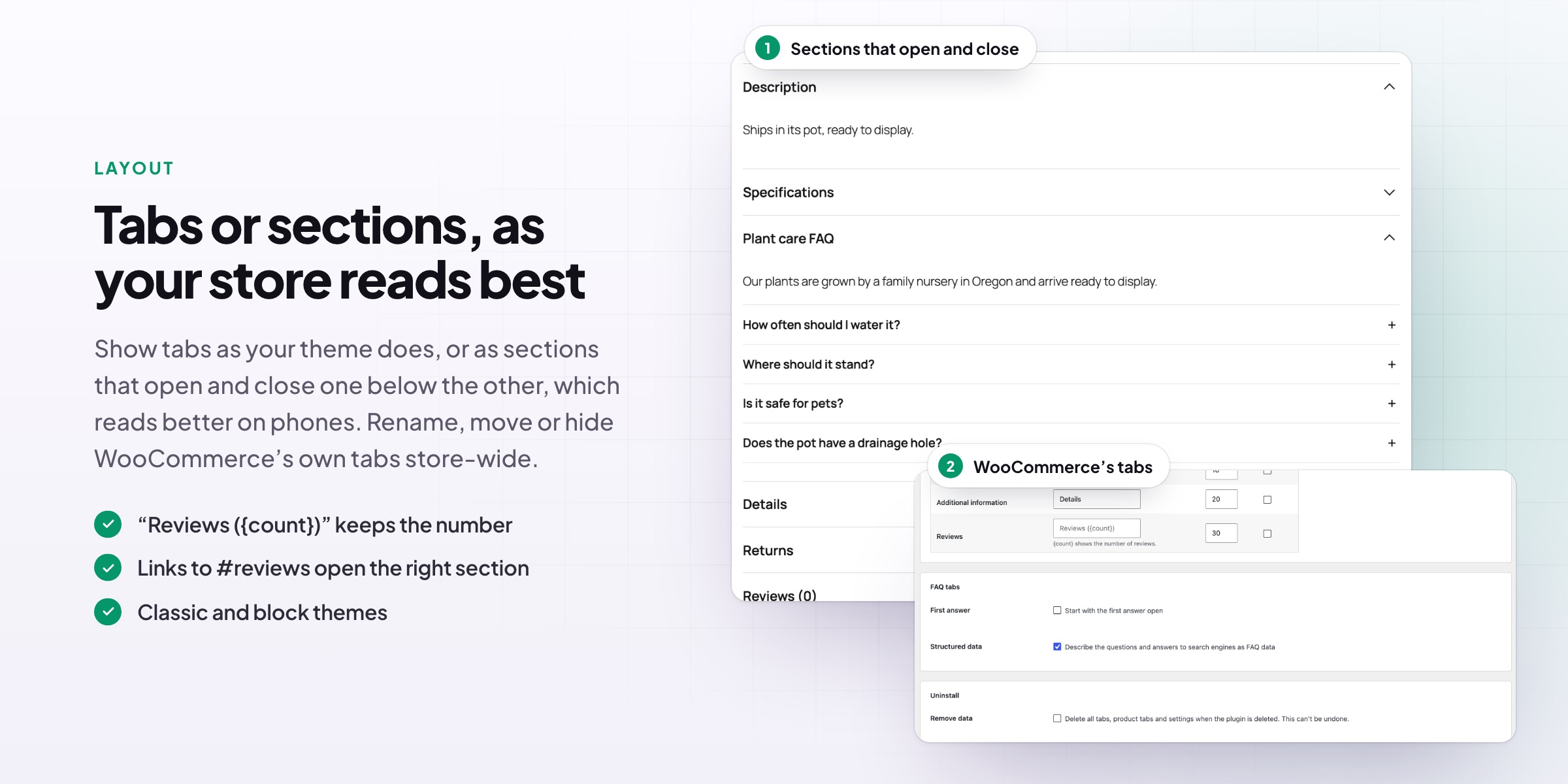 Custom Product Tabs & FAQ: screenshot 4