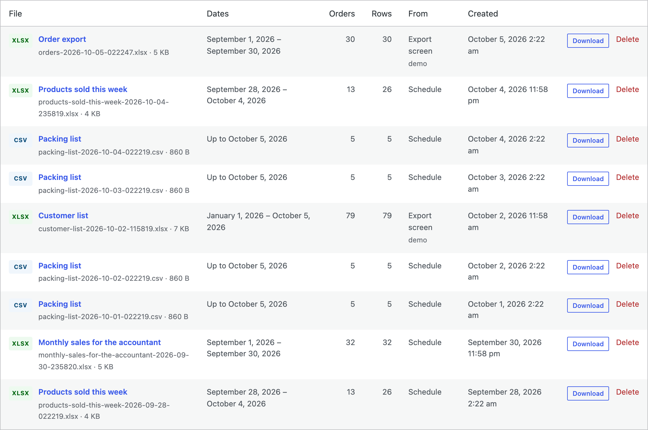 The Files tab.