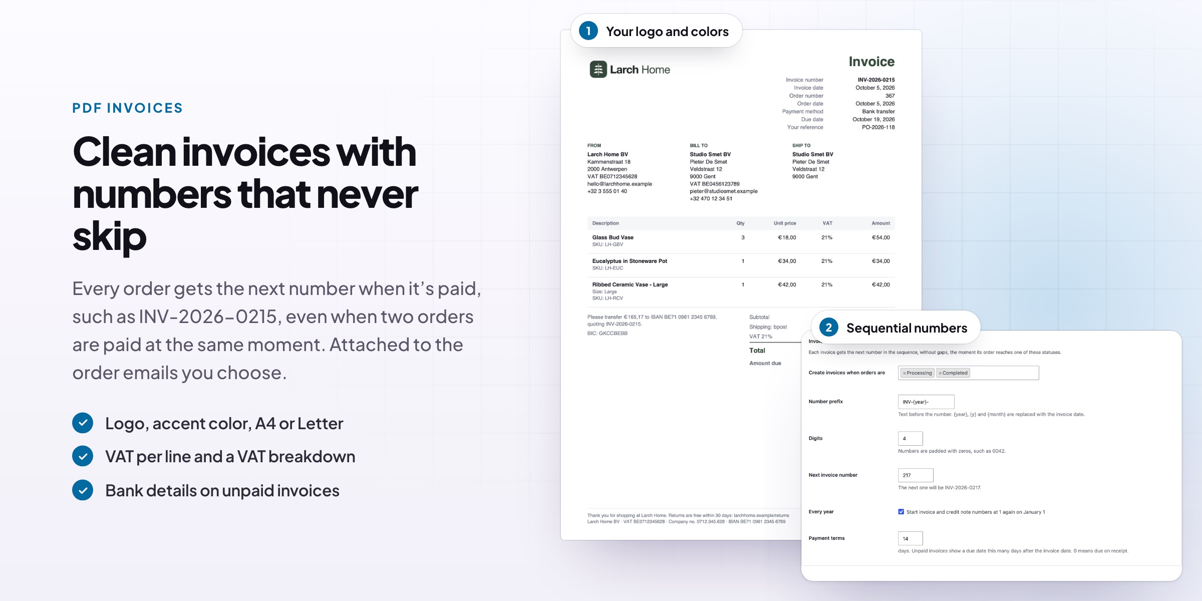 PDF Invoices & E-Invoicing: screenshot 1