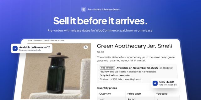 Pre-Orders & Release Dates for WooCommerce