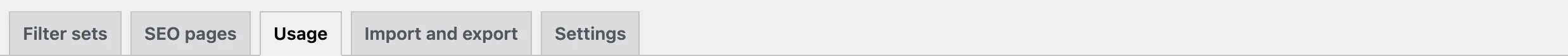 The usage report.