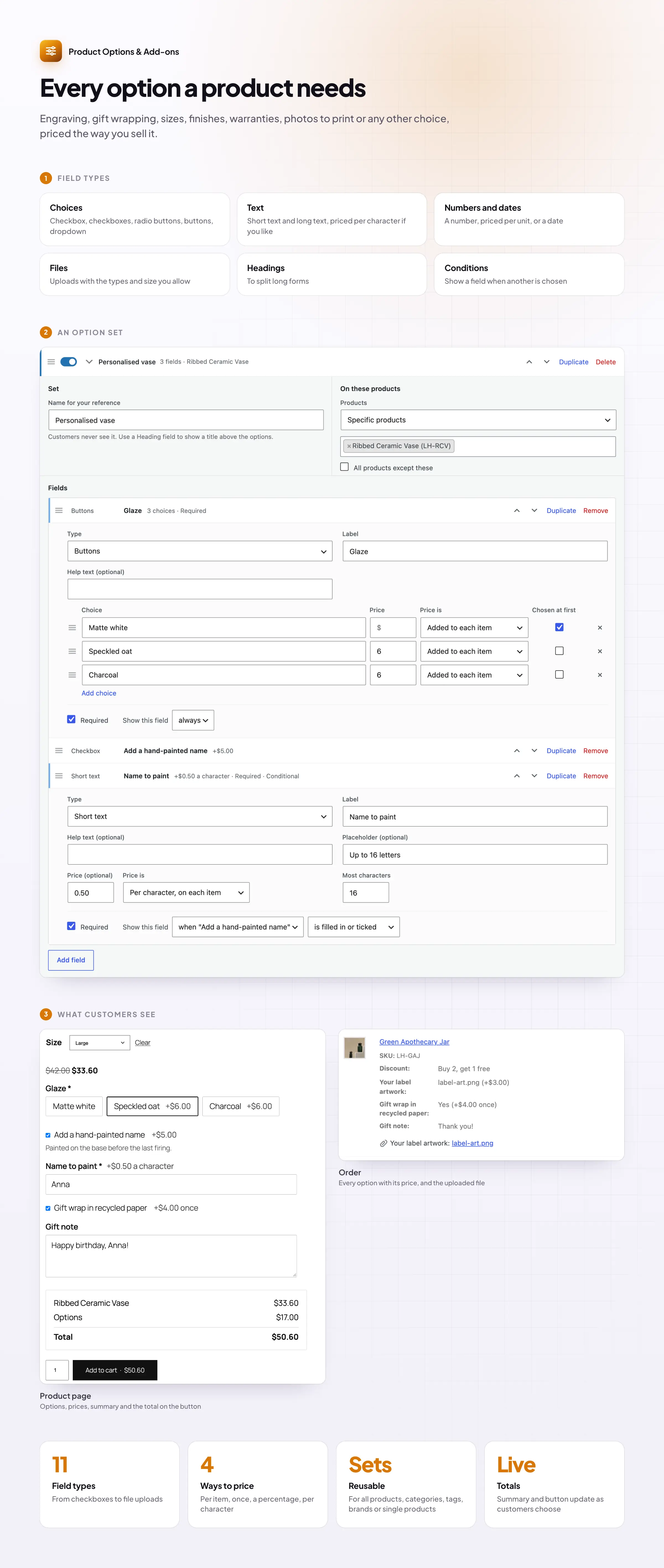 How Product Options & Add-ons works