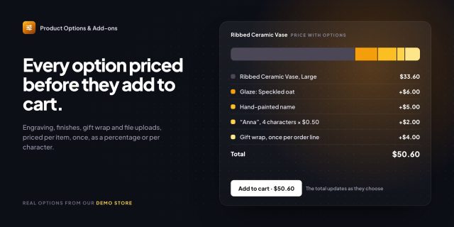 Product Options & Add-ons for WooCommerce