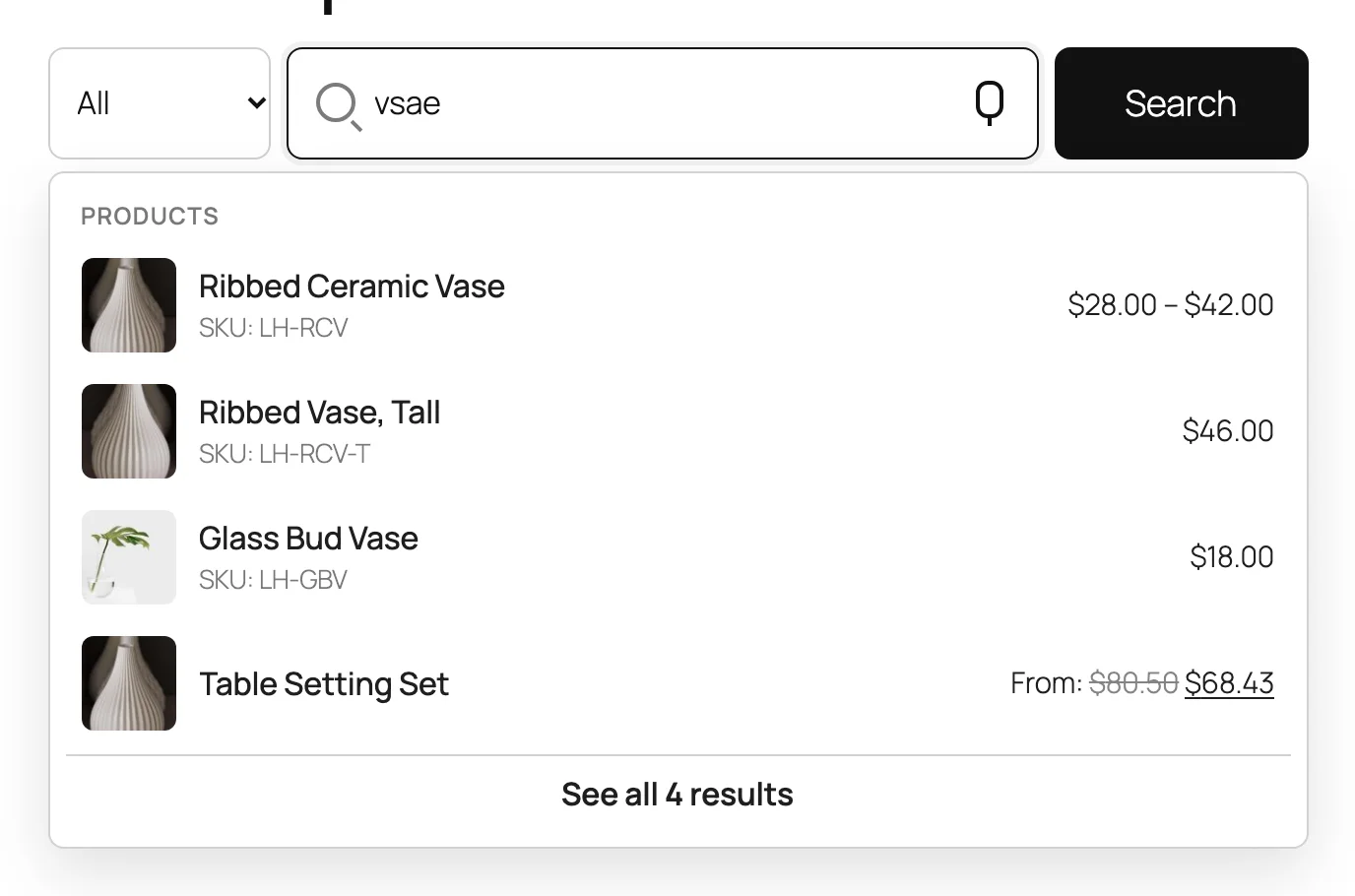A misspelled search.