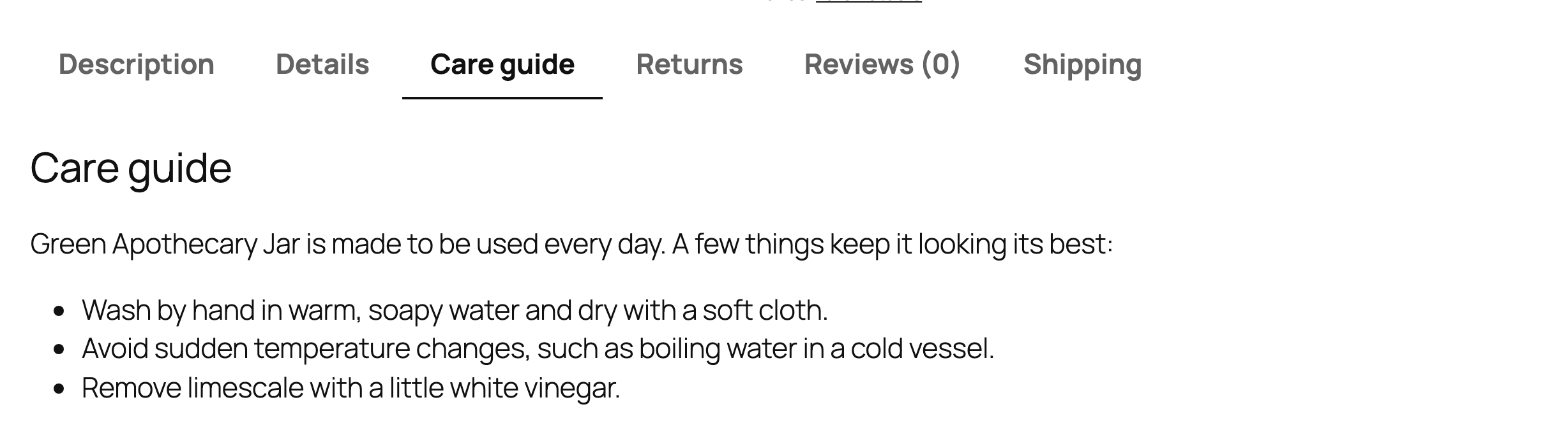 A text tab.
