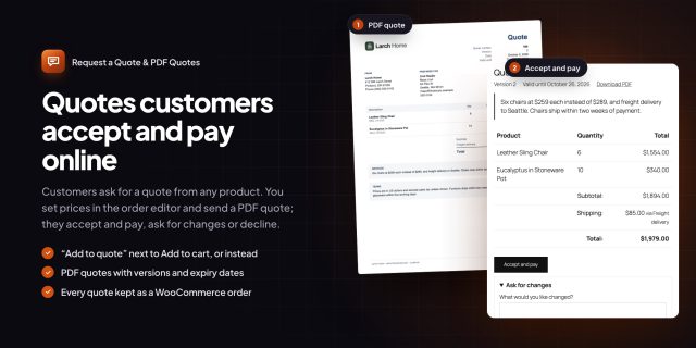 Request a Quote & PDF Quotes for WooCommerce