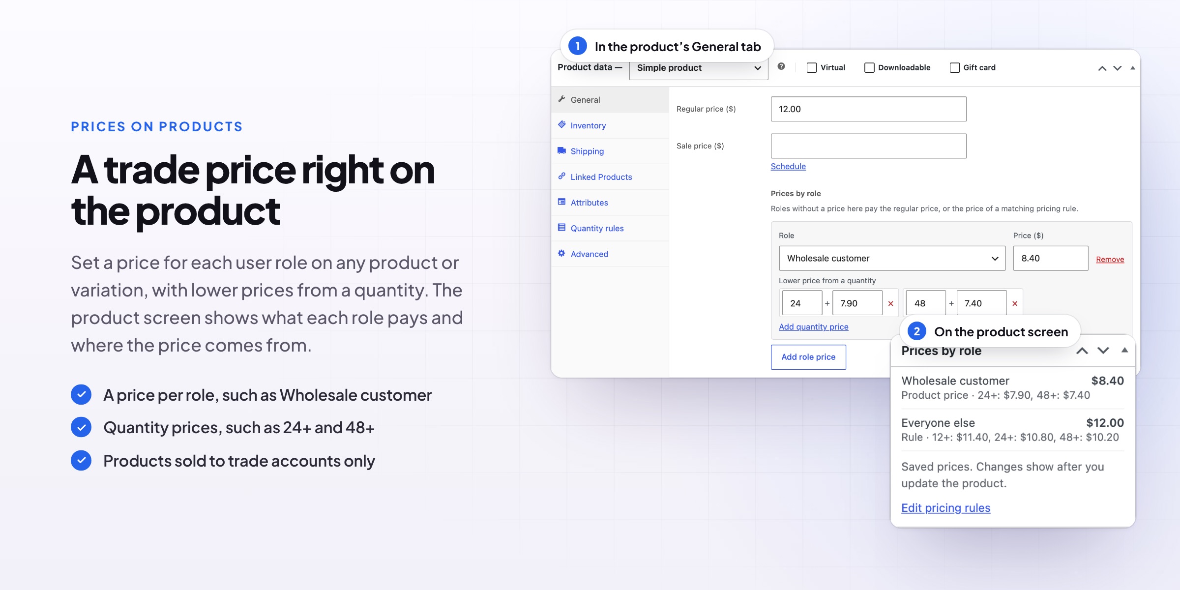 Role Based Pricing & Wholesale Prices: screenshot 1