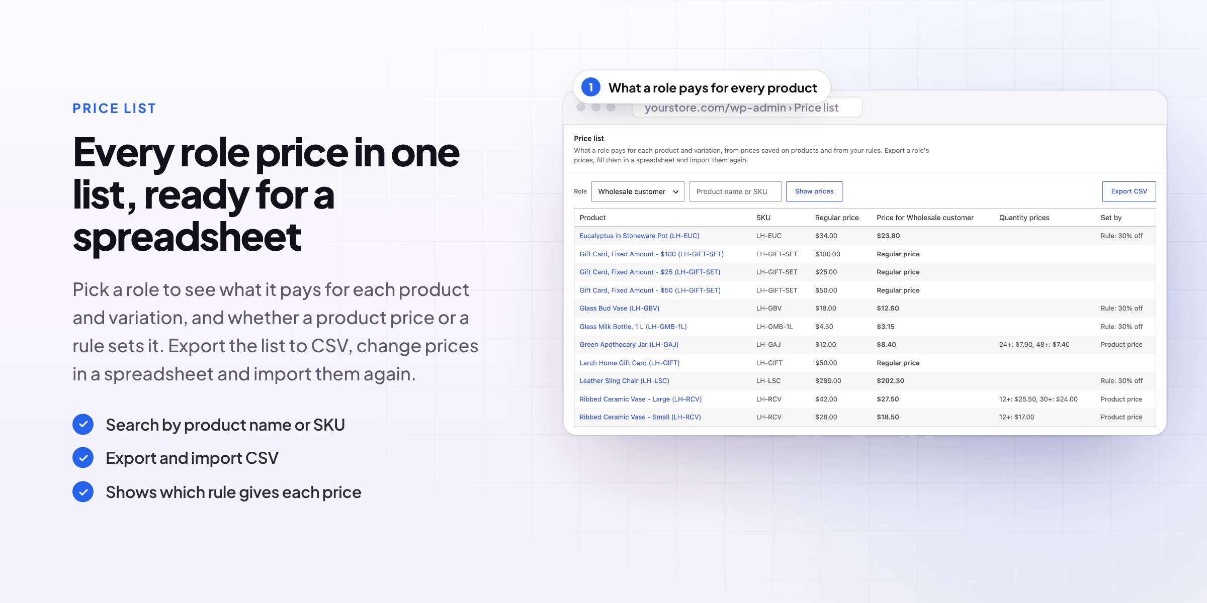 Role Based Pricing & Wholesale Prices: screenshot 4