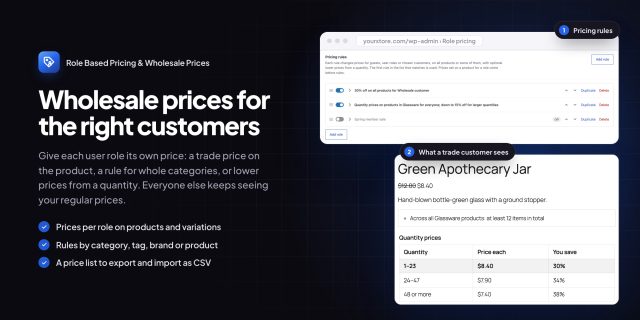 Role Based Pricing & Wholesale Prices for WooCommerce