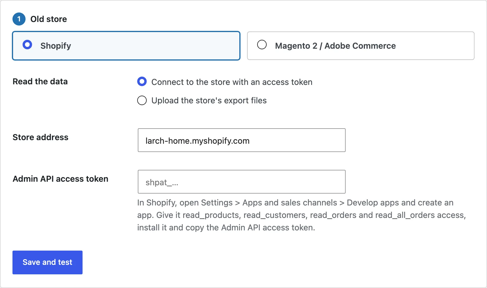 The Shopify connection.