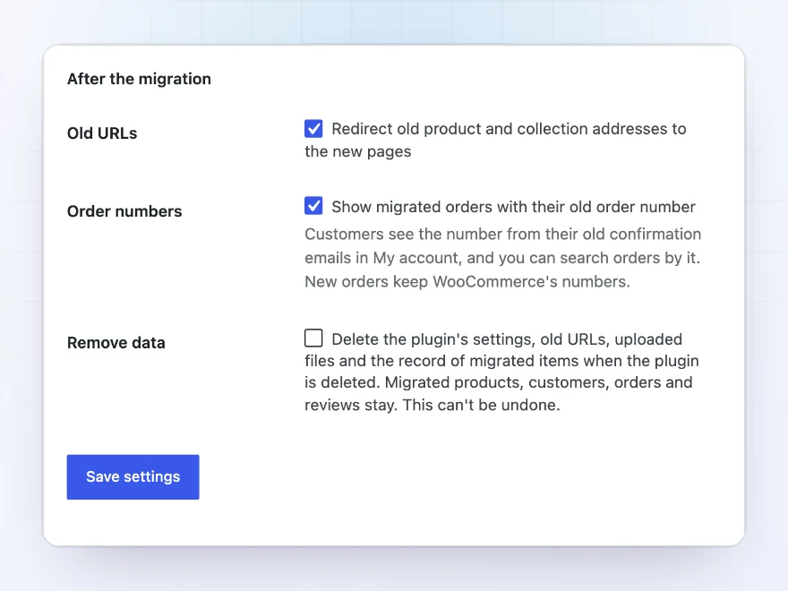 Migrated orders showing their old Shopify order numbers