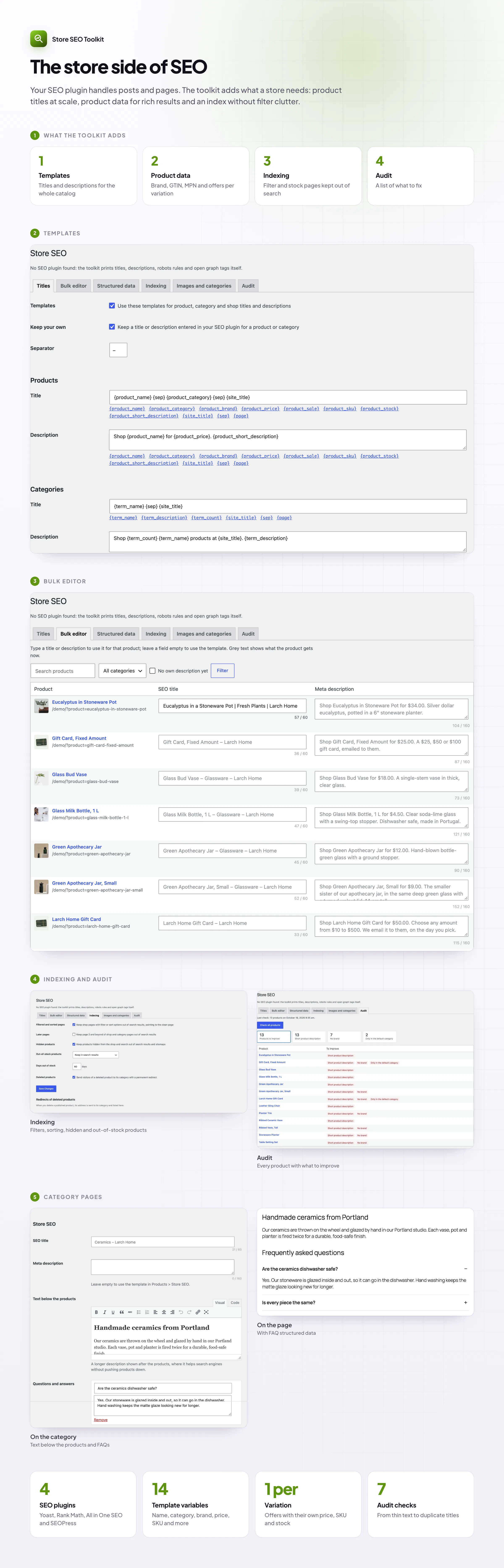 How Store SEO Toolkit works