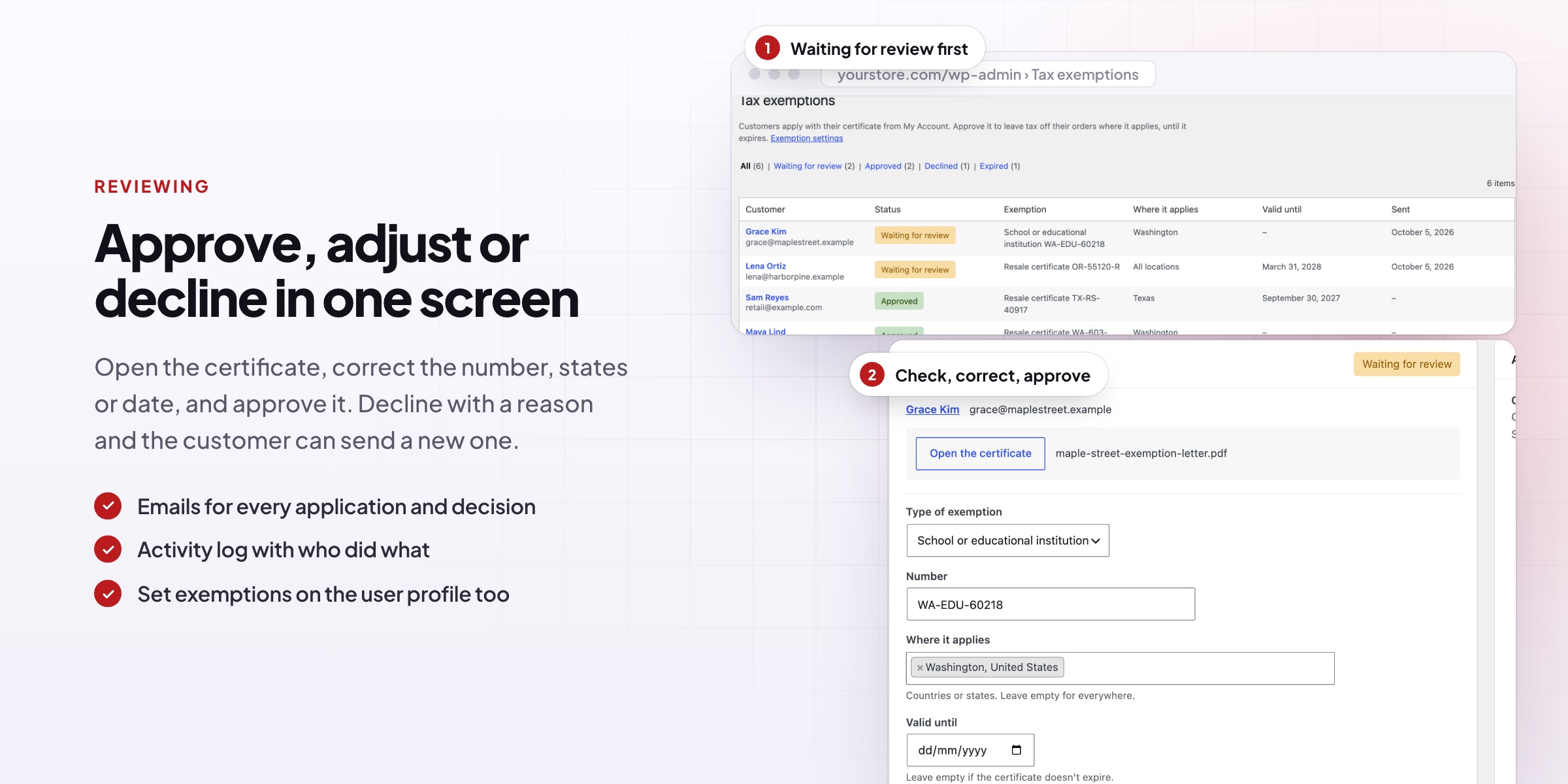 Tax Exempt Customers & VAT Validation: screenshot 2