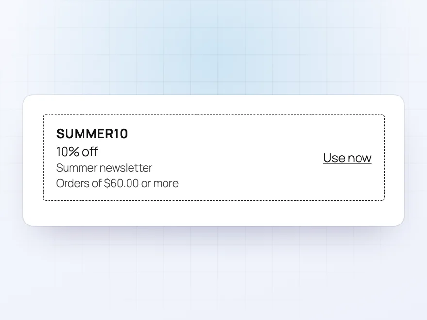 Coupons tab in My Account listing coupons the customer can use